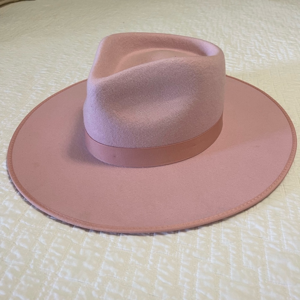 Pink lack of color rancher hat